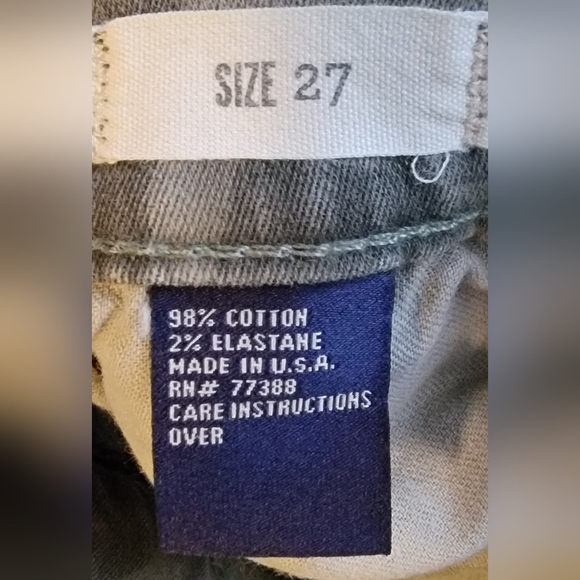 NWOT Madewell Skinny Ankle Gray Green Camo Camouflage Jeans Cotton 27 USA Made - Picture 5 of 6